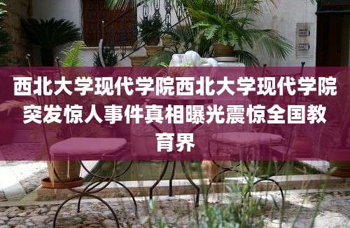 西北大学现代学院西北大学现代学院突发惊人事件真相曝光震惊全国教育界