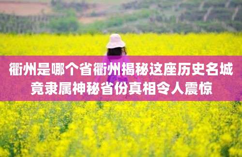 衢州是哪个省衢州揭秘这座历史名城竟隶属神秘省份真相令人震惊