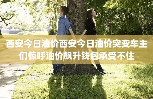 西安今日油价西安今日油价突变车主们惊呼油价飙升钱包承受不住