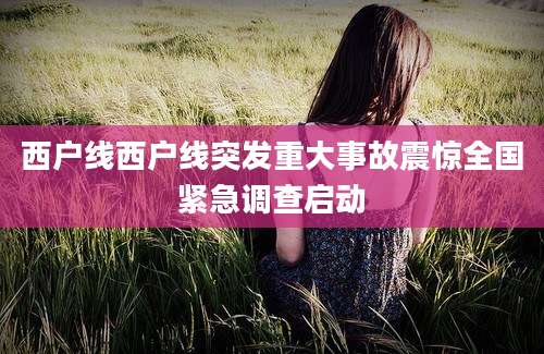 西户线西户线突发重大事故震惊全国紧急调查启动
