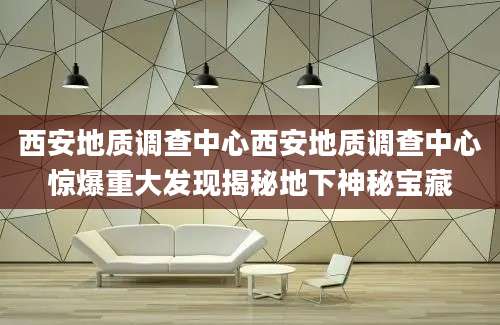 西安地质调查中心西安地质调查中心惊爆重大发现揭秘地下神秘宝藏