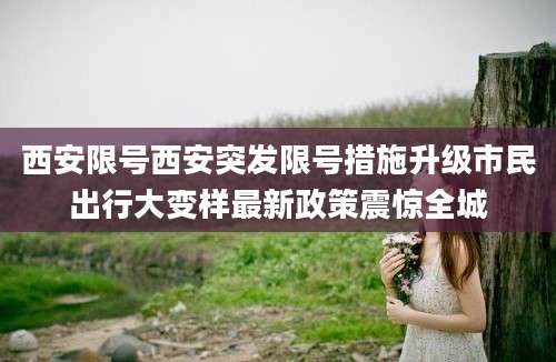 西安限号西安突发限号措施升级市民出行大变样最新政策震惊全城
