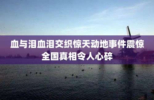 血与泪血泪交织惊天动地事件震惊全国真相令人心碎