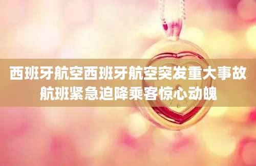 西班牙航空西班牙航空突发重大事故航班紧急迫降乘客惊心动魄