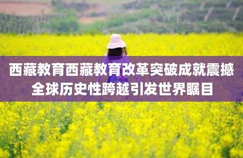 西藏教育西藏教育改革突破成就震撼全球历史性跨越引发世界瞩目