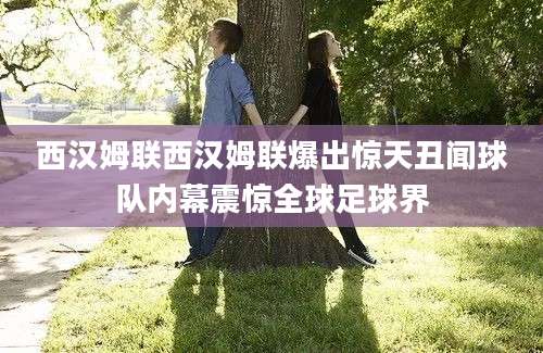 西汉姆联西汉姆联爆出惊天丑闻球队内幕震惊全球足球界