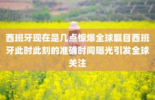 西班牙现在是几点惊爆全球瞩目西班牙此时此刻的准确时间曝光引发全球关注